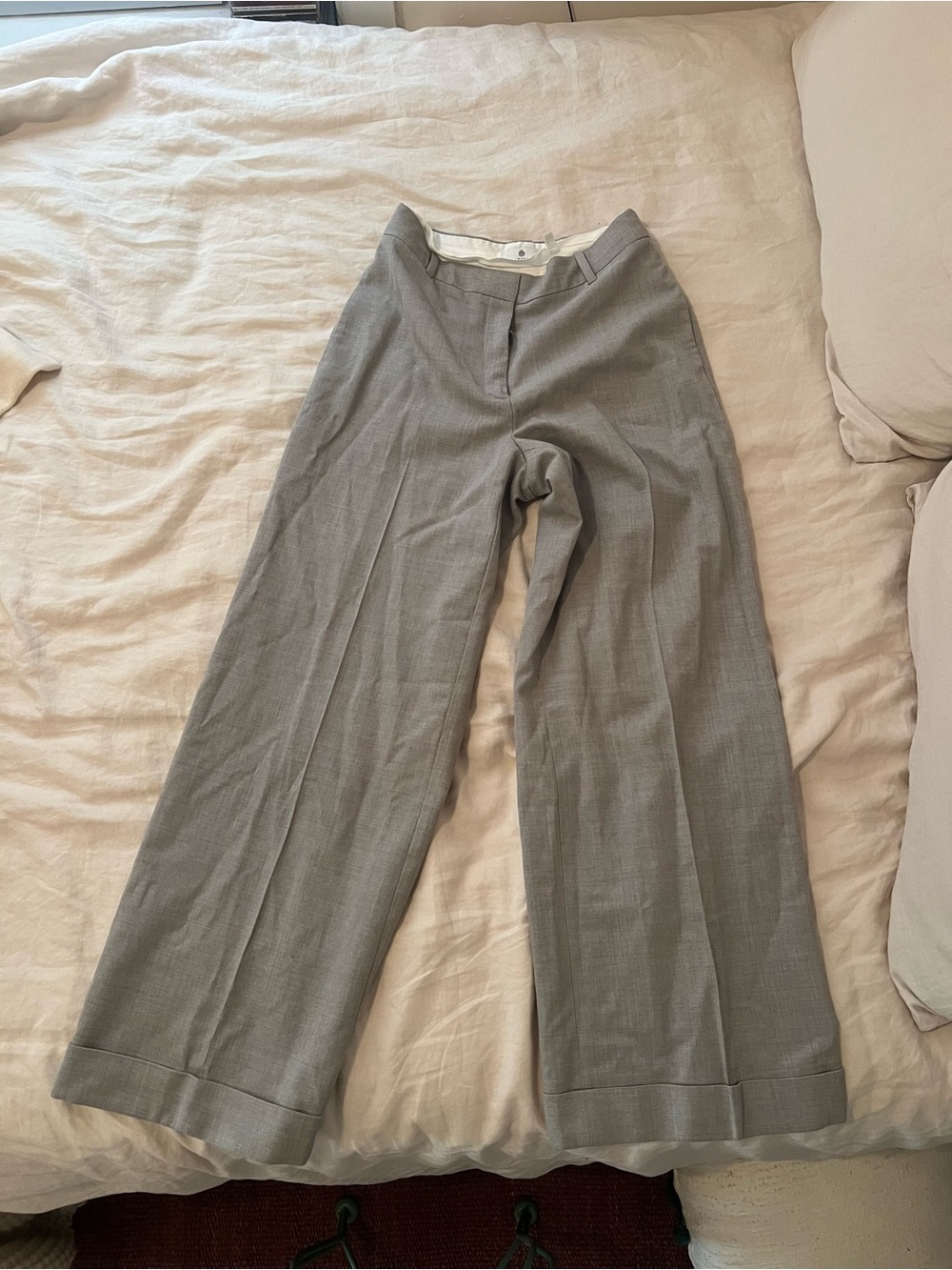 Babaton Light Gray Tailored Dress Pants